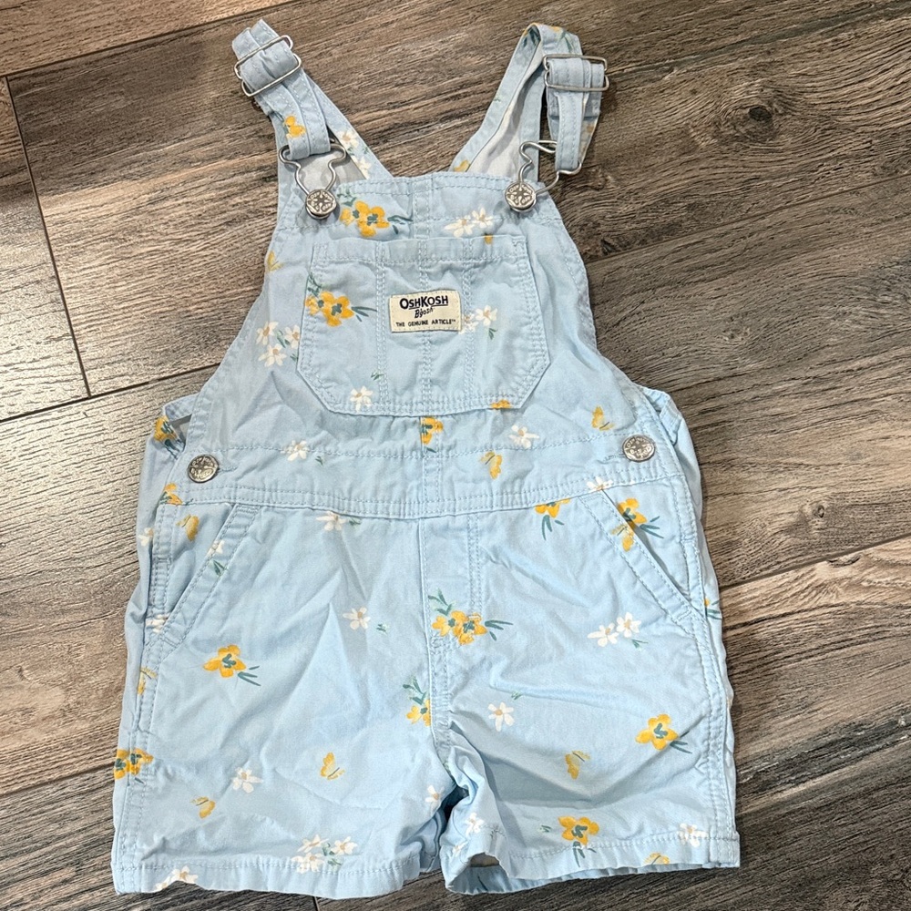 OshKosh B'gosh Blue Floral Kids Overalls
